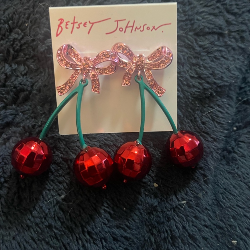 Betsey Johnson Cherry Earrings